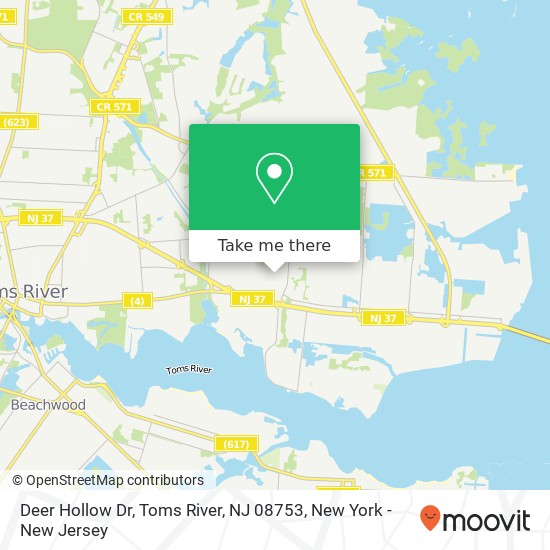 Deer Hollow Dr, Toms River, NJ 08753 map