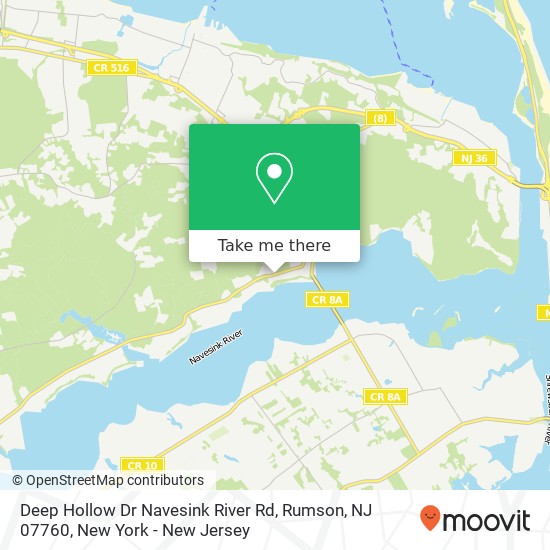 Deep Hollow Dr Navesink River Rd, Rumson, NJ 07760 map