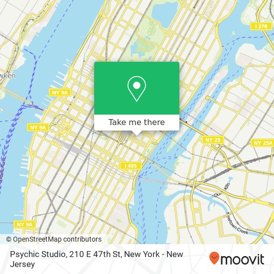 Mapa de Psychic Studio, 210 E 47th St