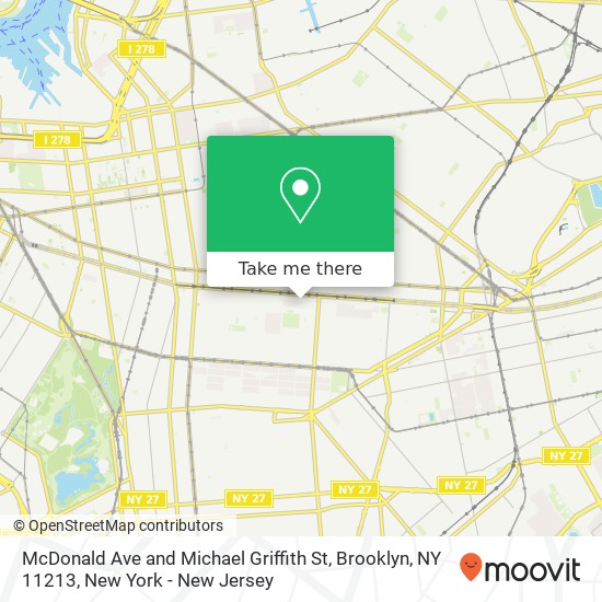 Mapa de McDonald Ave and Michael Griffith St, Brooklyn, NY 11213