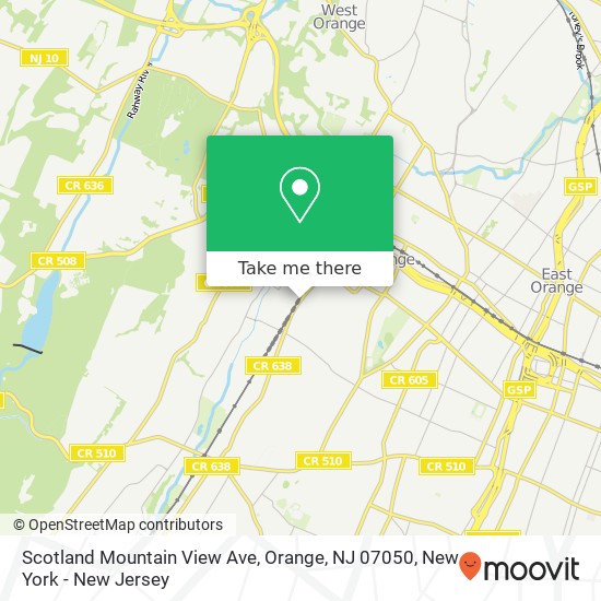 Scotland Mountain View Ave, Orange, NJ 07050 map