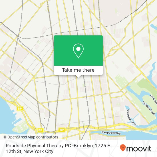 Mapa de Roadside Physical Therapy PC -Brooklyn, 1725 E 12th St