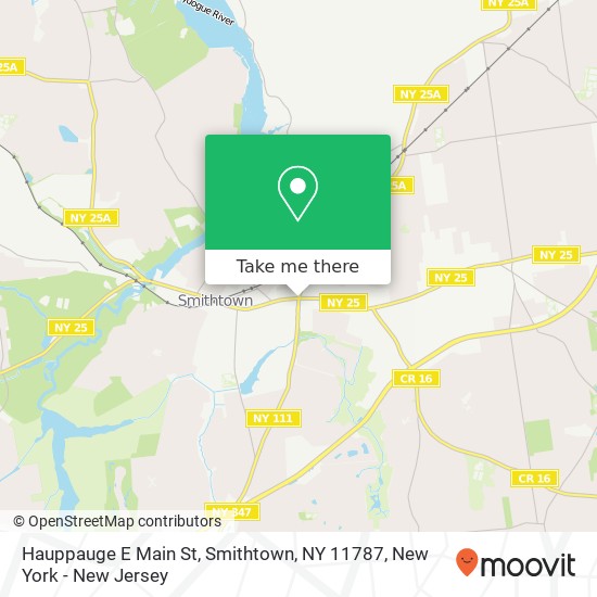 Mapa de Hauppauge E Main St, Smithtown, NY 11787