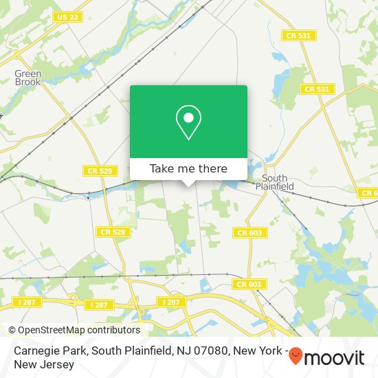 Mapa de Carnegie Park, South Plainfield, NJ 07080