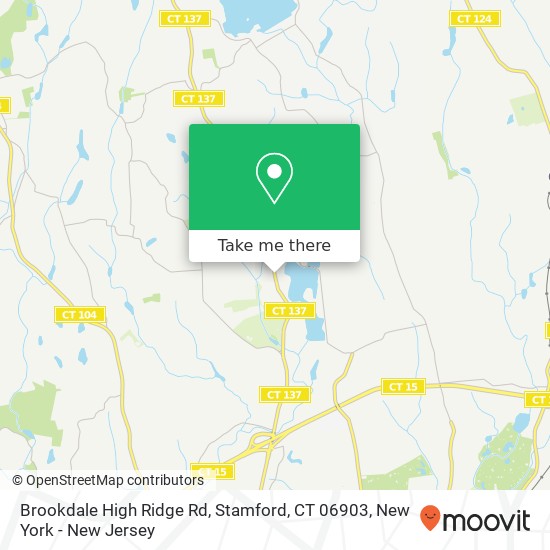 Mapa de Brookdale High Ridge Rd, Stamford, CT 06903