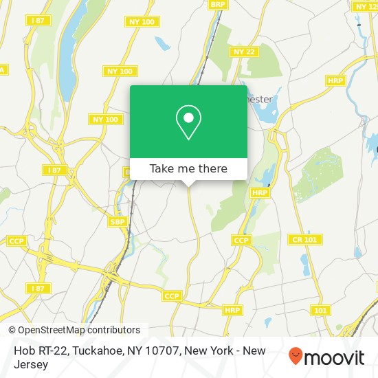 Mapa de Hob RT-22, Tuckahoe, NY 10707