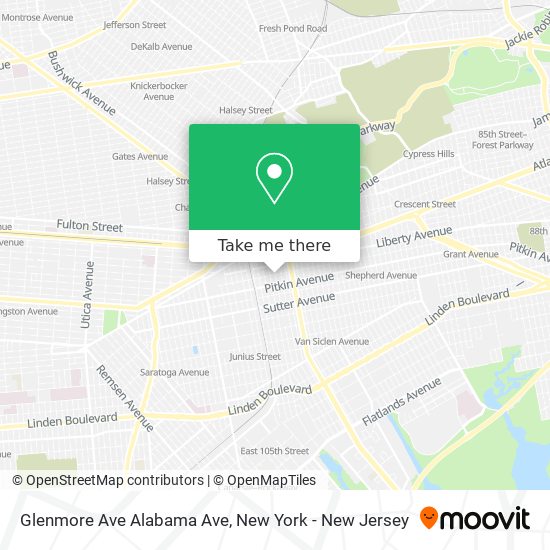 Mapa de Glenmore Ave Alabama Ave