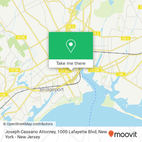 Mapa de Joseph Cessario Attorney, 1000 Lafayette Blvd