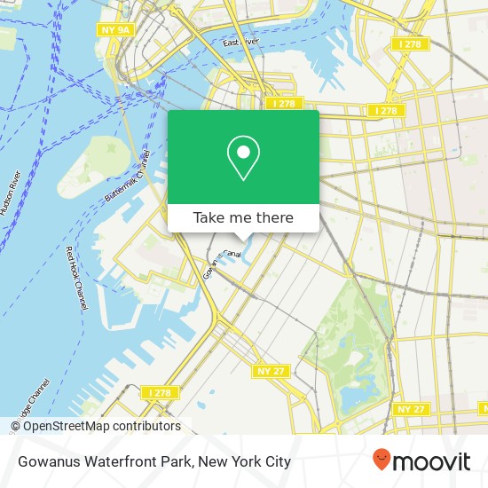 Gowanus Waterfront Park map