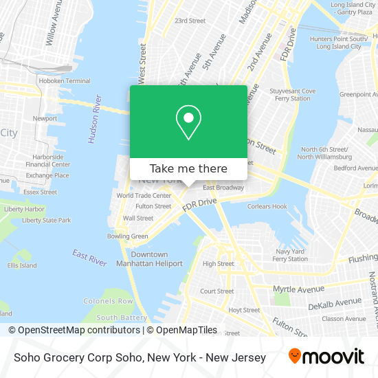 Mapa de Soho Grocery Corp Soho