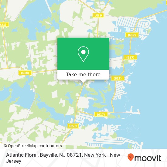 Mapa de Atlantic Floral, Bayville, NJ 08721