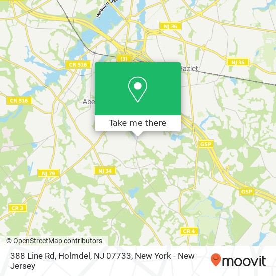 388 Line Rd, Holmdel, NJ 07733 map