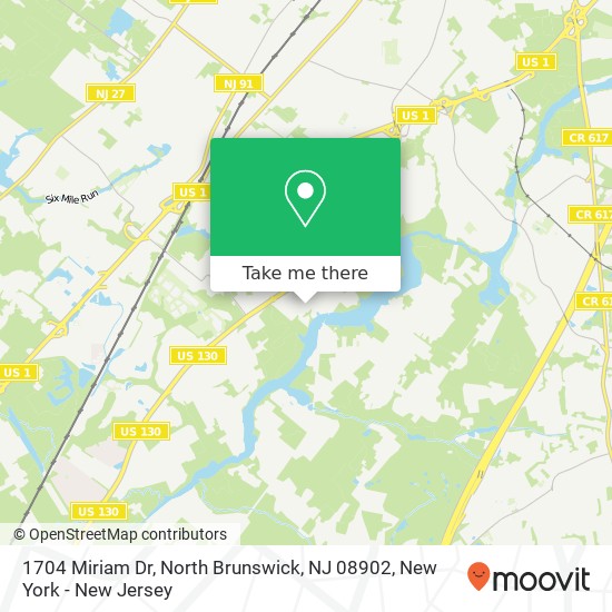 Mapa de 1704 Miriam Dr, North Brunswick, NJ 08902