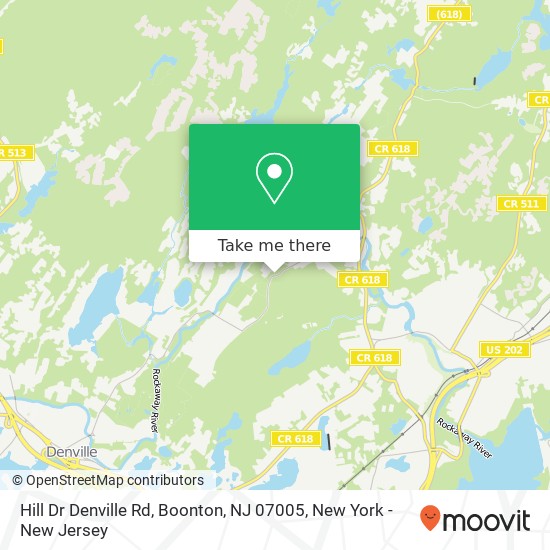 Mapa de Hill Dr Denville Rd, Boonton, NJ 07005