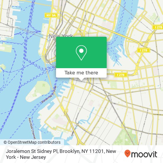 Mapa de Joralemon St Sidney Pl, Brooklyn, NY 11201