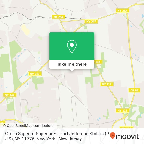 Green Superior Superior St, Port Jefferson Station (P J S), NY 11776 map