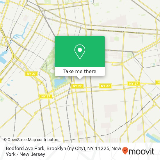 Mapa de Bedford Ave Park, Brooklyn (ny City), NY 11225