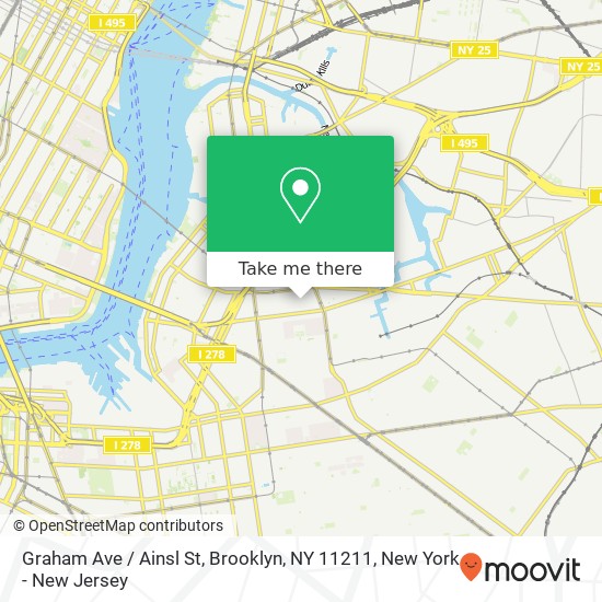 Graham Ave / Ainsl St, Brooklyn, NY 11211 map