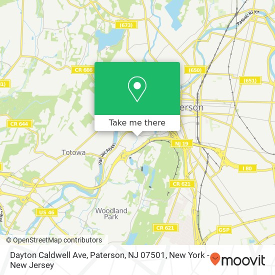 Mapa de Dayton Caldwell Ave, Paterson, NJ 07501