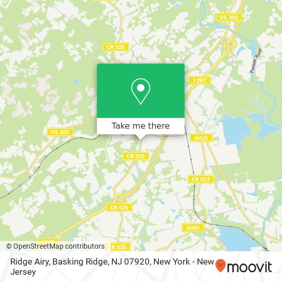 Mapa de Ridge Airy, Basking Ridge, NJ 07920