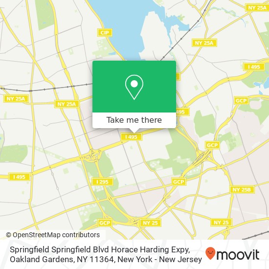 Mapa de Springfield Springfield Blvd Horace Harding Expy, Oakland Gardens, NY 11364