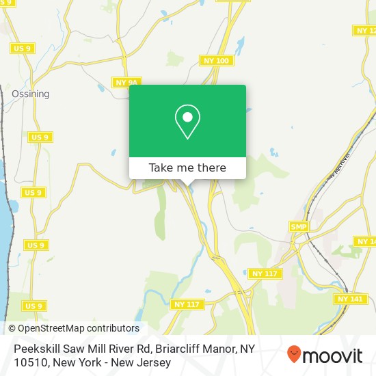 Mapa de Peekskill Saw Mill River Rd, Briarcliff Manor, NY 10510