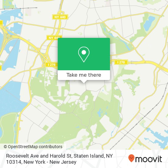 Mapa de Roosevelt Ave and Harold St, Staten Island, NY 10314