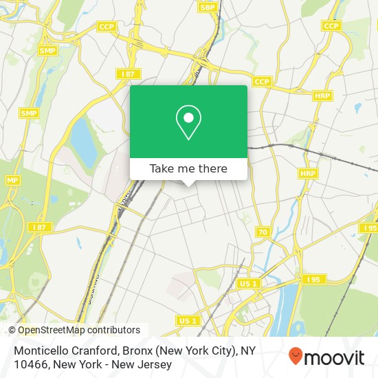 Monticello Cranford, Bronx (New York City), NY 10466 map