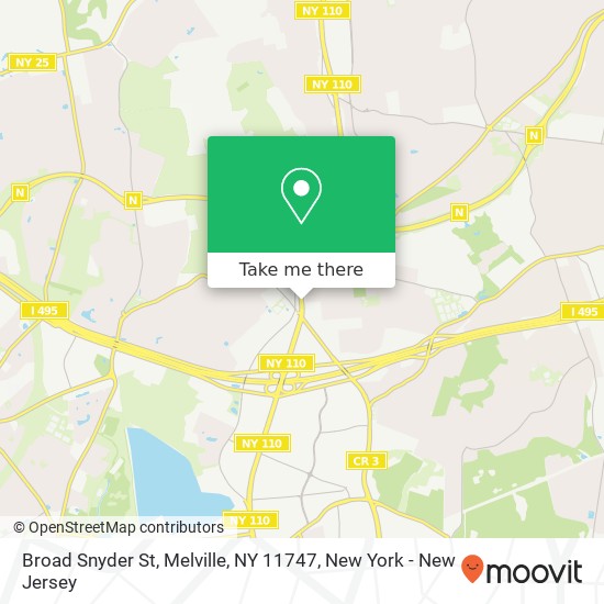 Mapa de Broad Snyder St, Melville, NY 11747