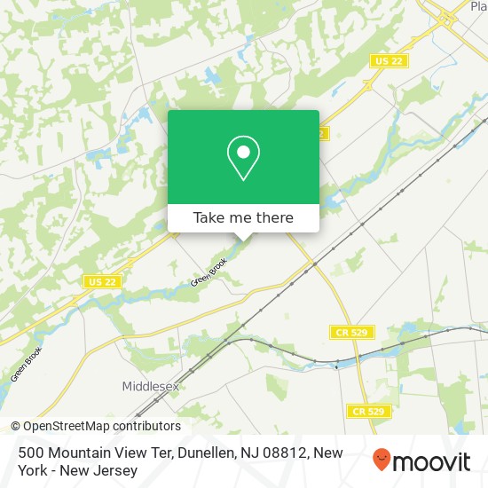 Mapa de 500 Mountain View Ter, Dunellen, NJ 08812