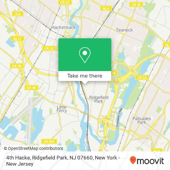 Mapa de 4th Hacke, Ridgefield Park, NJ 07660