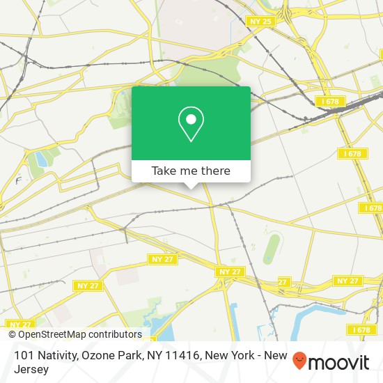 Mapa de 101 Nativity, Ozone Park, NY 11416