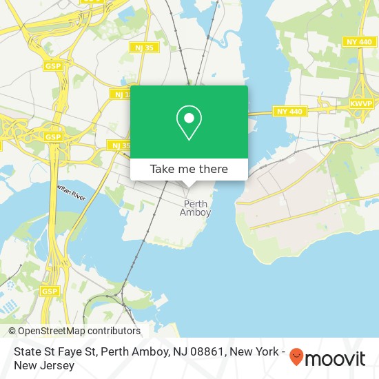 Mapa de State St Faye St, Perth Amboy, NJ 08861