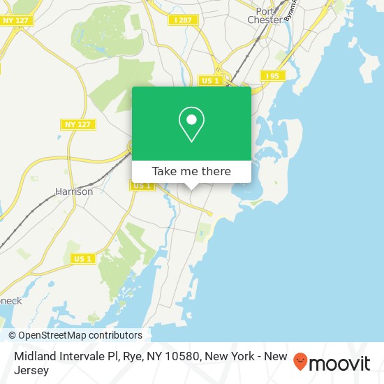 Mapa de Midland Intervale Pl, Rye, NY 10580