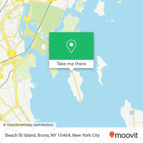 Mapa de Beach St Island, Bronx, NY 10464