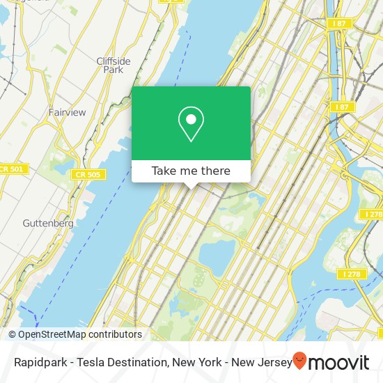 Rapidpark - Tesla Destination map