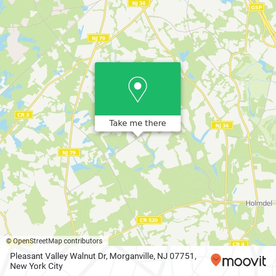 Mapa de Pleasant Valley Walnut Dr, Morganville, NJ 07751