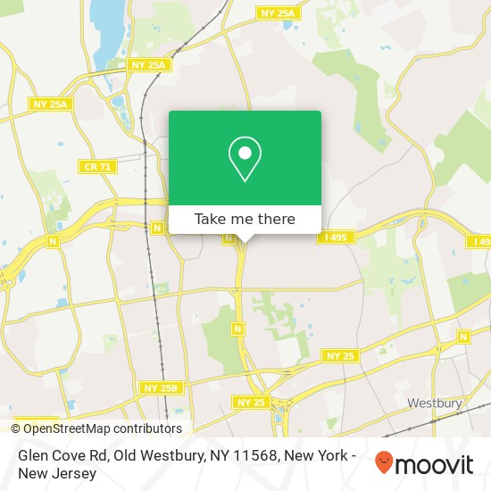 Mapa de Glen Cove Rd, Old Westbury, NY 11568