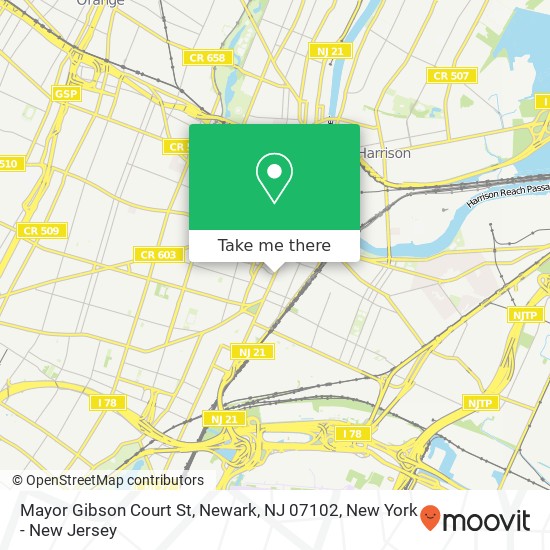 Mayor Gibson Court St, Newark, NJ 07102 map