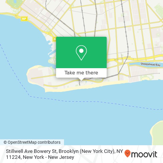 Mapa de Stillwell Ave Bowery St, Brooklyn (New York City), NY 11224