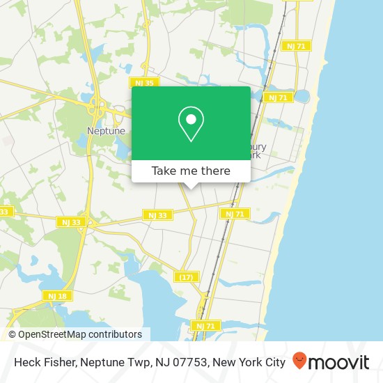 Mapa de Heck Fisher, Neptune Twp, NJ 07753