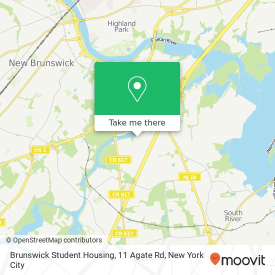 Mapa de Brunswick Student Housing, 11 Agate Rd