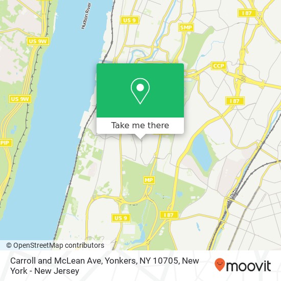 Carroll and McLean Ave, Yonkers, NY 10705 map