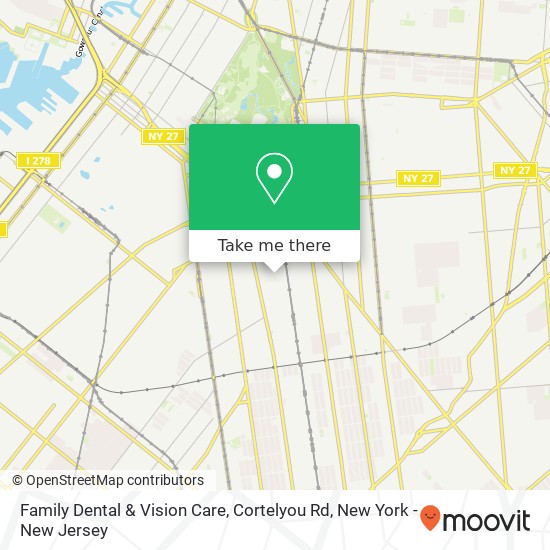 Mapa de Family Dental & Vision Care, Cortelyou Rd