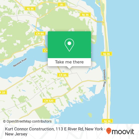 Mapa de Kurt Connor Construction, 113 E River Rd