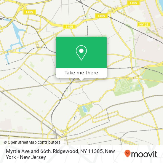 Myrtle Ave and 66th, Ridgewood, NY 11385 map