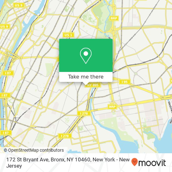 172 St Bryant Ave, Bronx, NY 10460 map