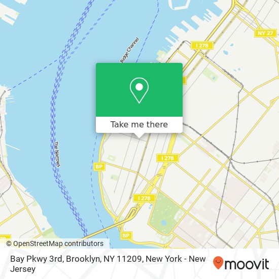 Mapa de Bay Pkwy 3rd, Brooklyn, NY 11209