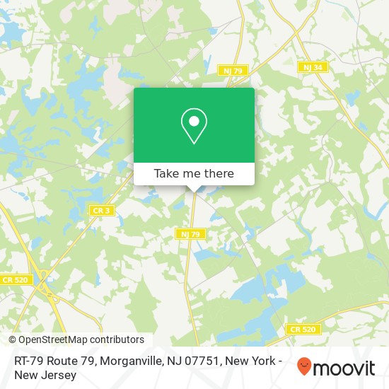 Mapa de RT-79 Route 79, Morganville, NJ 07751