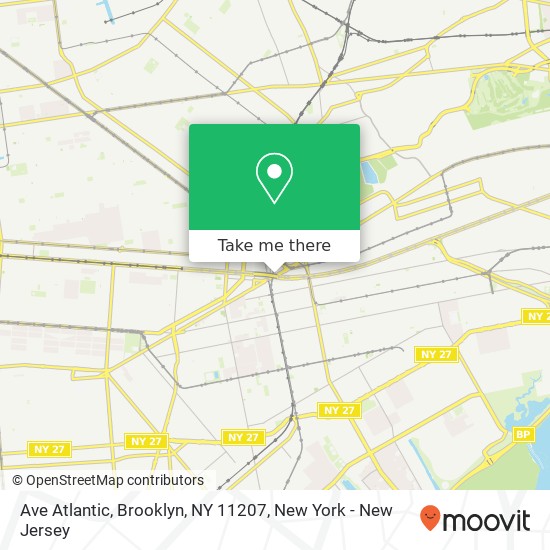 Mapa de Ave Atlantic, Brooklyn, NY 11207